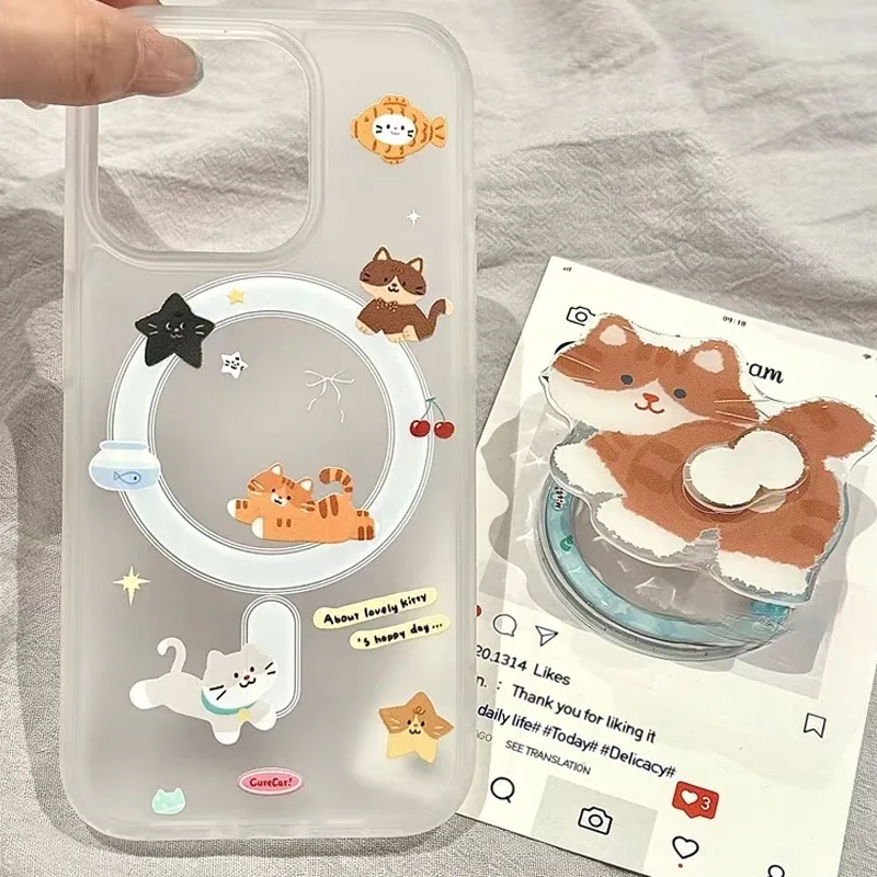 Phone Cases Quirky - Simple Cartoon Funny Cute Cat For