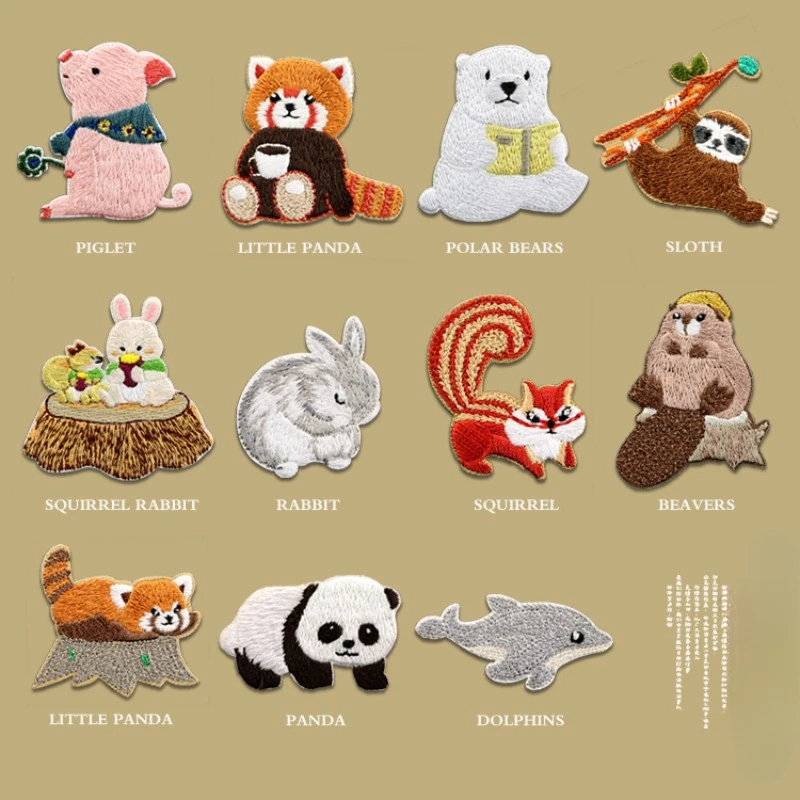 Phone Cases Eco Friendly - New Cute Animal Embroidered Patch Red