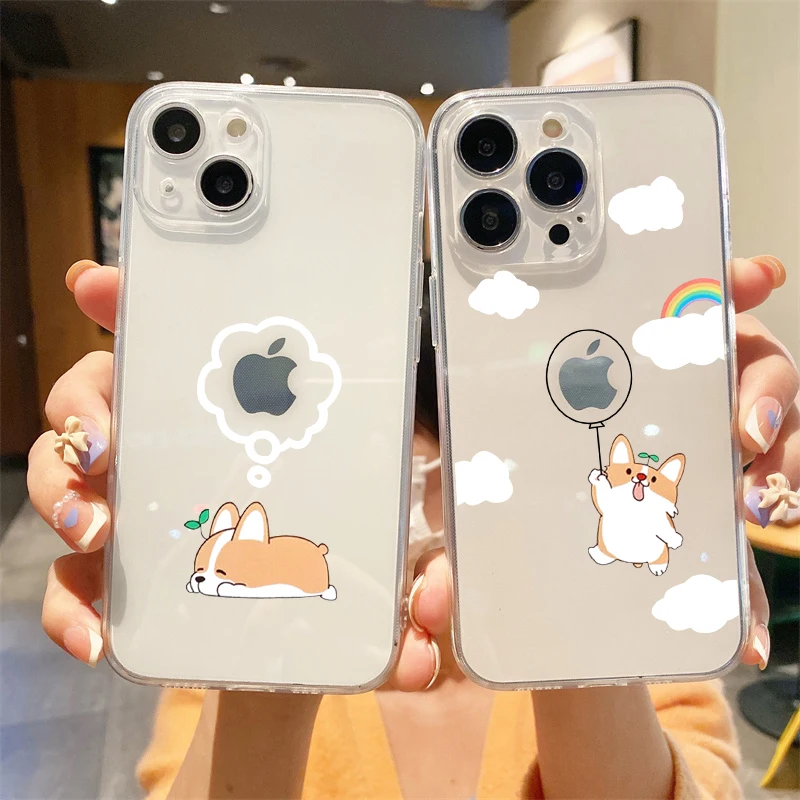 Phone Cases Quirky - Funny Cartoon Animal Corgi Dog Couple