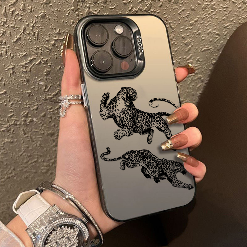 Phone Cases Drawing - Vintage Leopard Line Art Phone Case