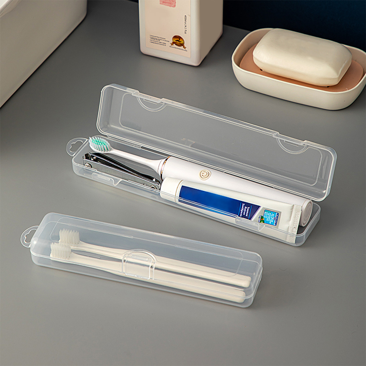 Phone Cases The Dairy - WORTHBUY Toothbrush Box Transparent Organizer Case