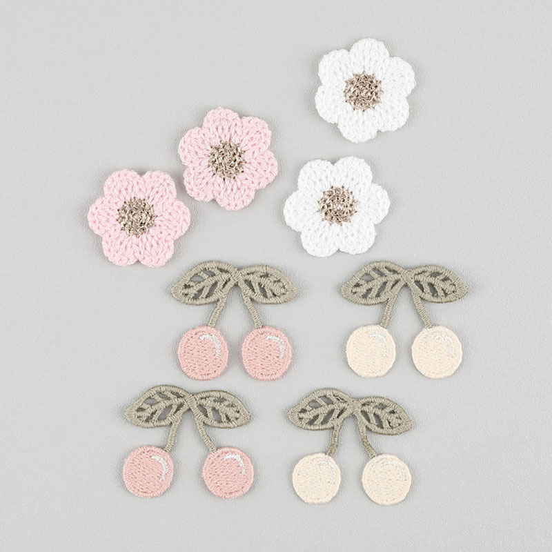 Phone Cases Eco Friendly - 20Pcs Pink White Cherry Blossom Embroidery