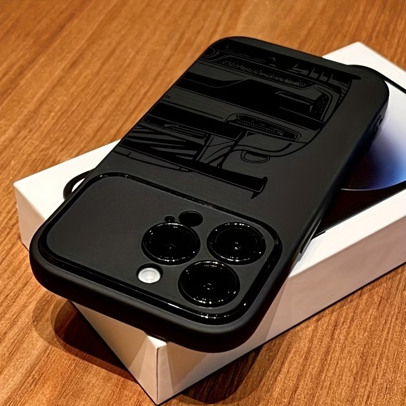 Phone Cases Drawing - Line-Drawing of a Sports Car Phone