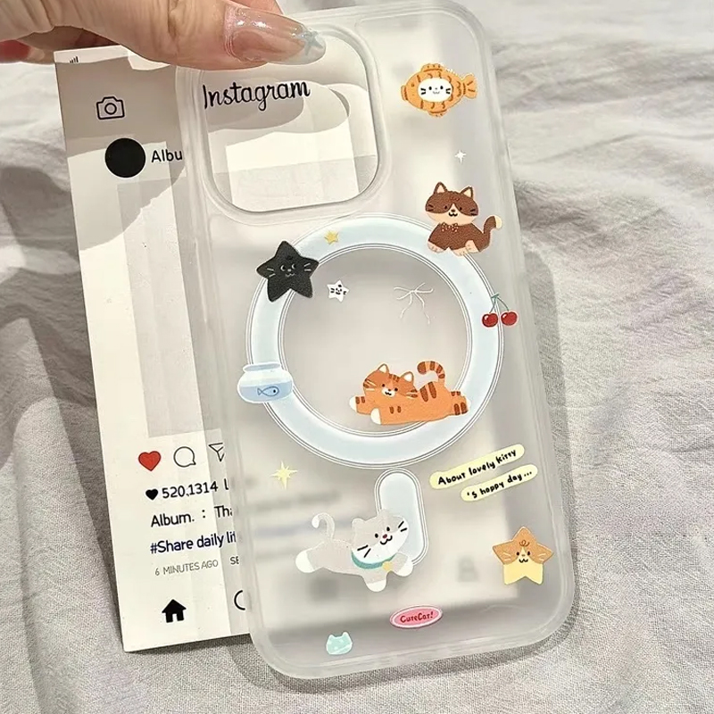 Simple Cartoon Funny Cute Cat  - огляд і ціна Phone Cases Quirky