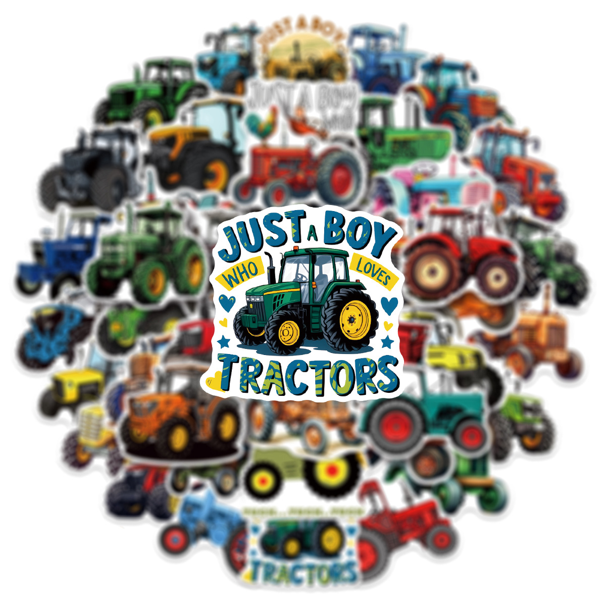 50/100 Pcs Cartoon Farm Tracto - огляд і ціна Phone Cases The Dairy