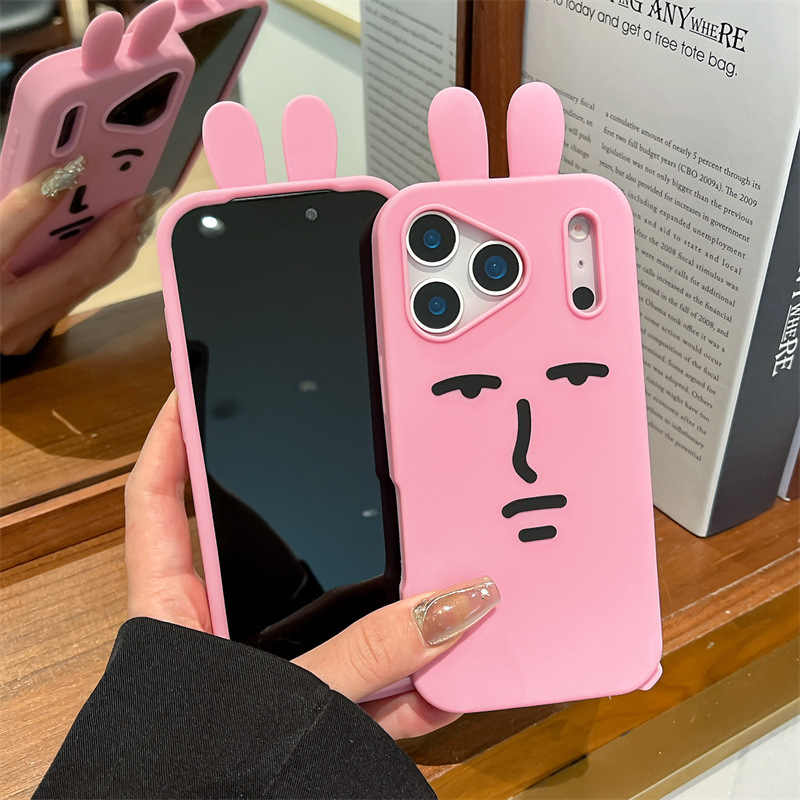 Kawaii 3D Funny Cartoon Pink E - огляд і ціна Phone Cases Quirky