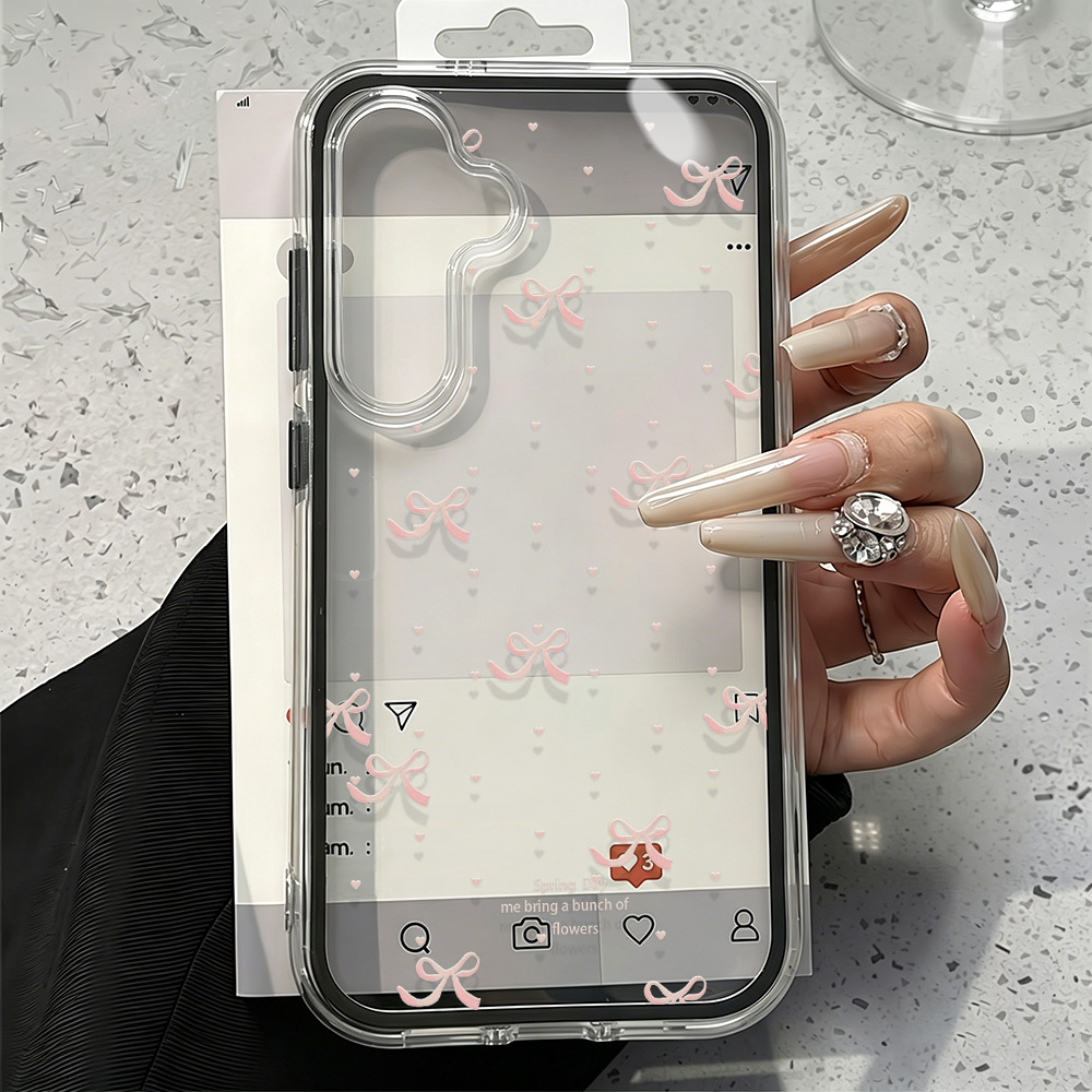 Cute Pink Bow Soft Phone Case  - огляд і ціна Phone Cases Luxury