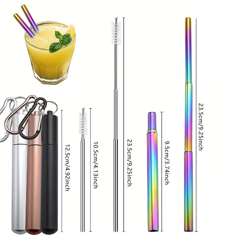 Reusable Telescopic Straw Stai - огляд і ціна Phone Cases The Dairy