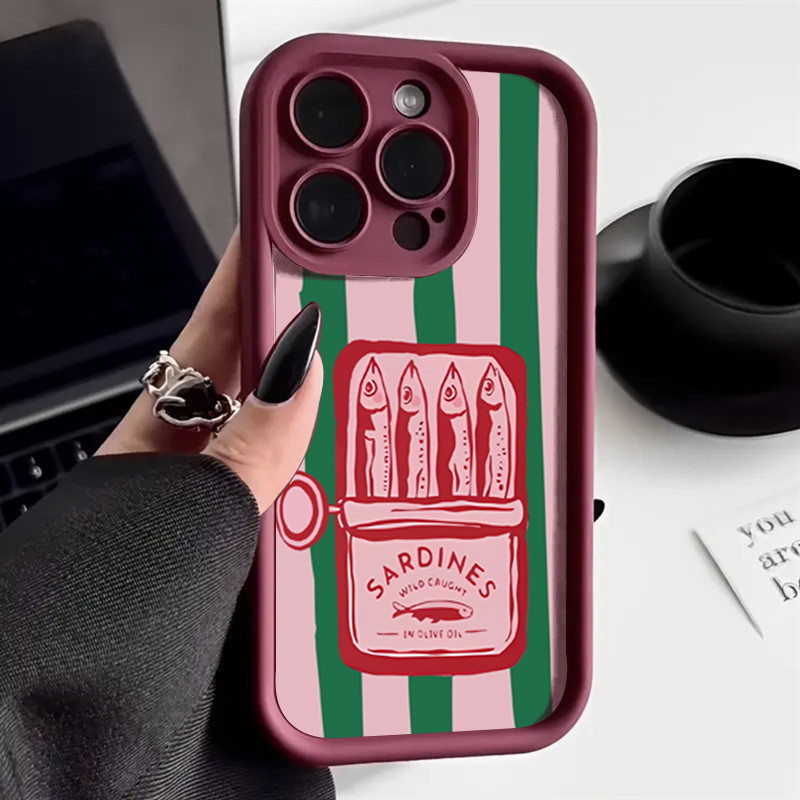 Funny Sardine Can Retro Stripe - огляд і ціна Phone Cases Quirky