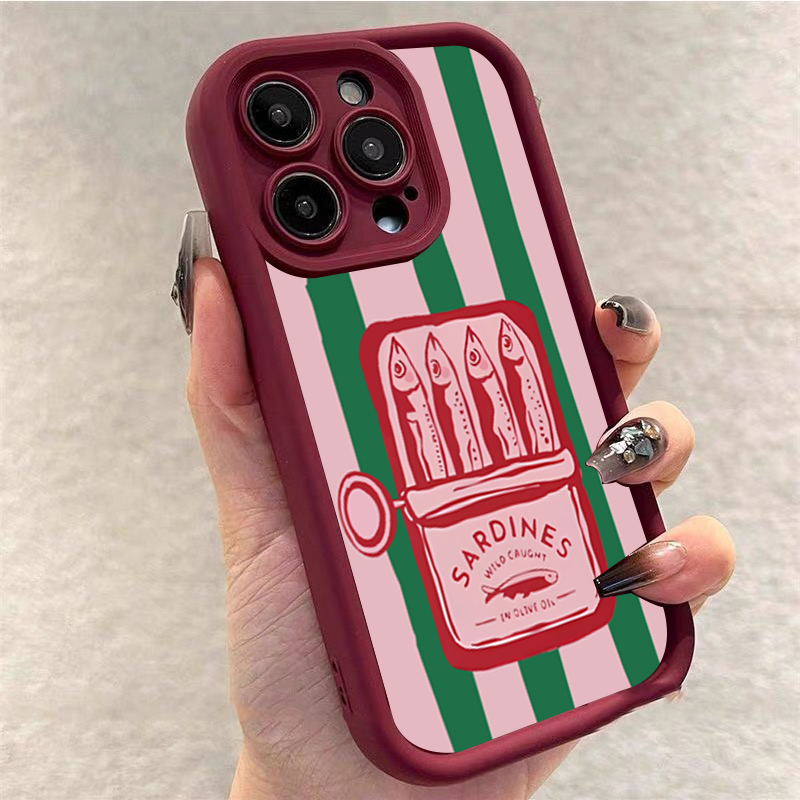 Funny Sardine Can Retro Stripe - огляд і ціна Phone Cases Quirky
