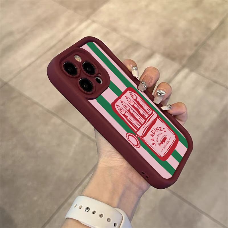 Funny Sardine Can Retro Stripe - огляд і ціна Phone Cases Quirky