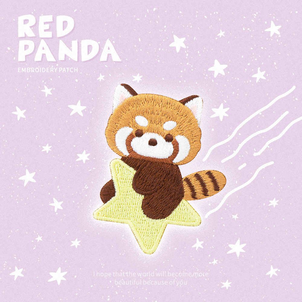 Cute Red Panda Embroidery Patc - огляд і ціна Phone Cases The Dairy
