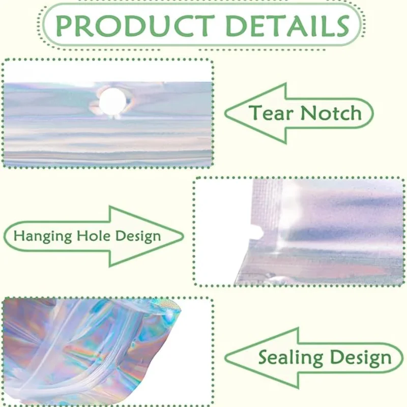 10-200PCS Laser Ziplock Bags R - огляд і ціна Phone Cases Eco Friendly