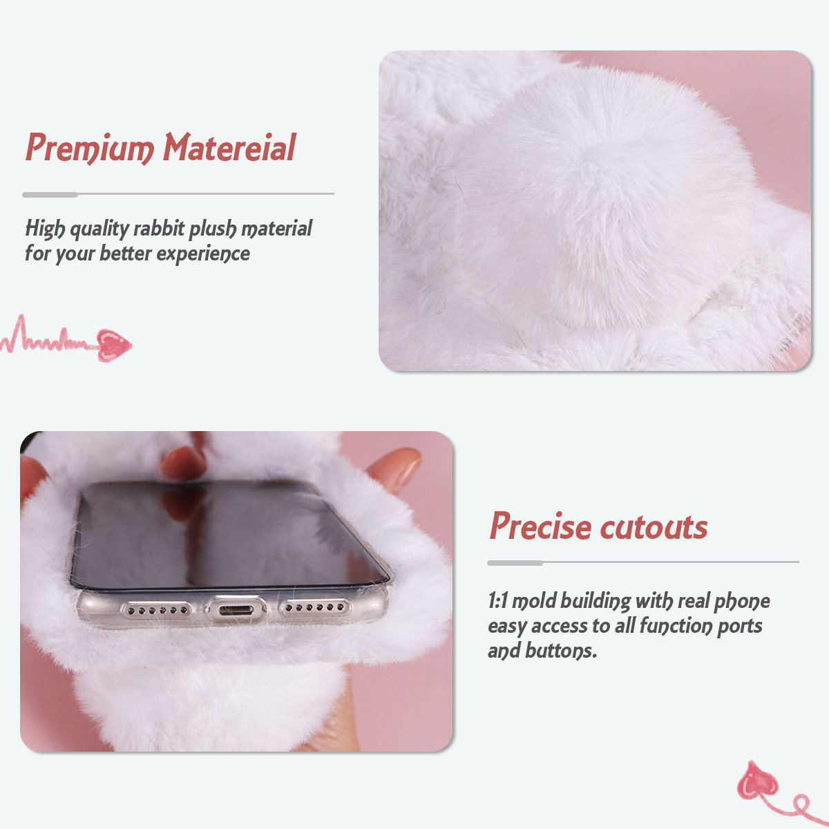 White 6.1 Inch Adorable Rabbit - огляд і ціна Phone Cases Luxury