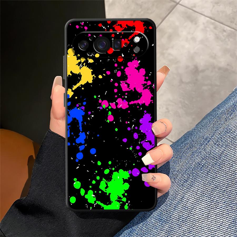 Rainbow Paint Splatters Funda  - огляд і ціна Phone Cases Google Pixel 9A
