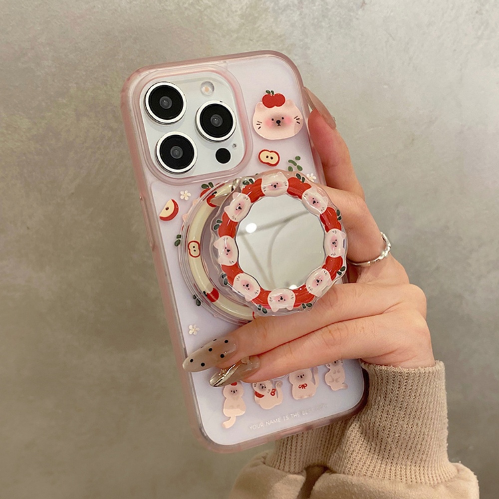 Korean Cute Apple Kitty For Ma - огляд і ціна Phone Cases Quirky