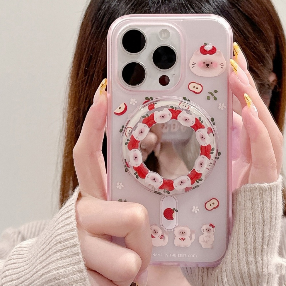 Korean Cute Apple Kitty For Ma - огляд і ціна Phone Cases Quirky