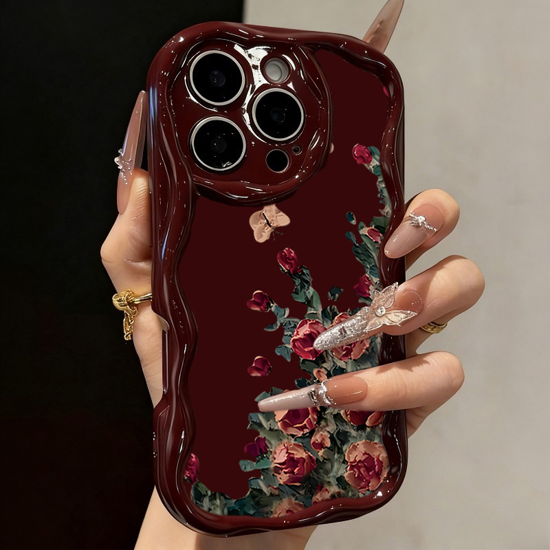 Retro Oil Painting Flower Patt - огляд і ціна Phone Cases Drawing
